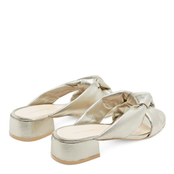 NEW Block Slide in Metallic Nappa leather - Picture 3 of 12